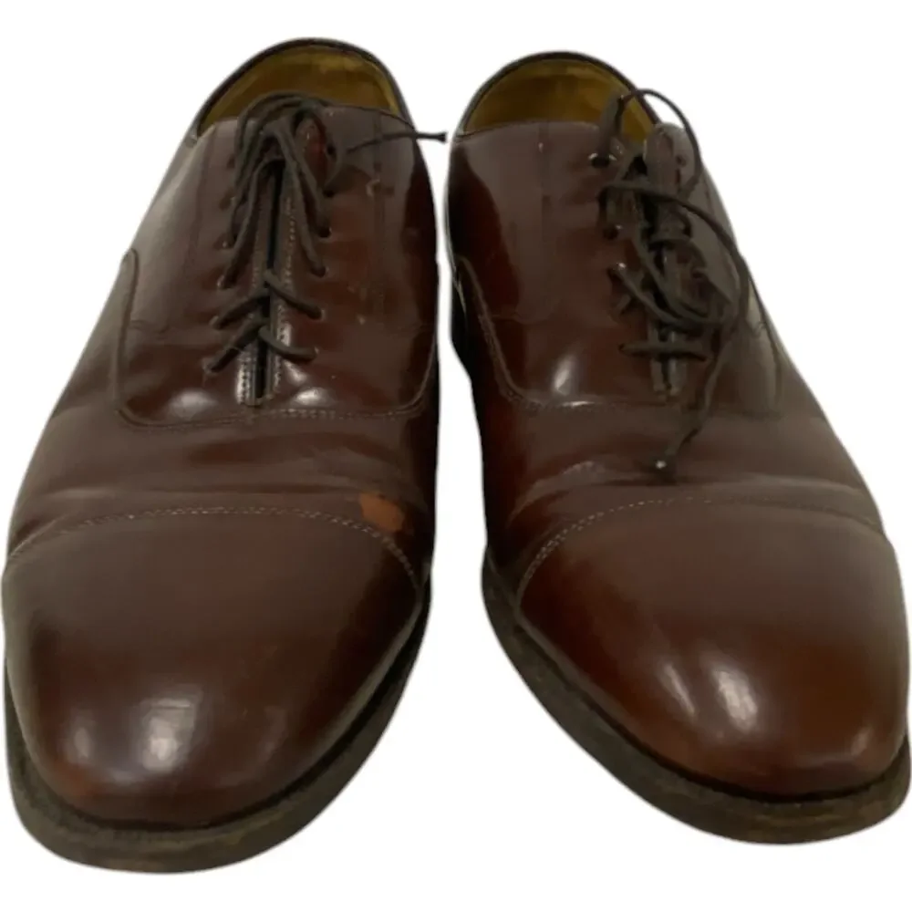Johnston Murphy Optima Oxford Shoes Mens Size 9 Brown Leather Cap Toe Lace Up